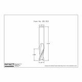 Technical drawing of straight router bit, 1/2 inch shank, labeled item 85-913 with dimensions.