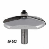 Roundover router bit with bearing for woodworking, model 90-503, close-up view