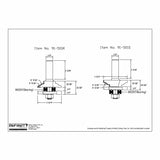 Technical diagram of router bits 91-501R and 91-501S with detailed measurements.