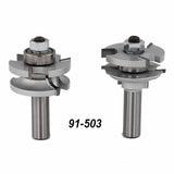 Woodworking router bit set with ball bearings, model 91-503, for precise joinery cuts