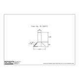 Technical diagram of router bit profile with dimensions, item 91-522TC for woodworking.