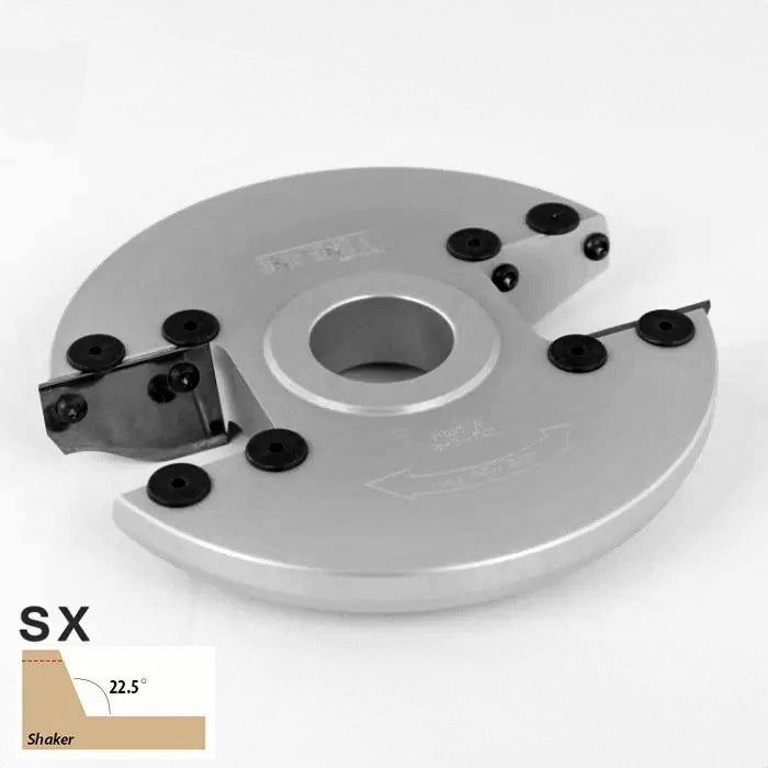 SX shaker cutter head with 22.5 degree angle for woodworking, precision router table tool