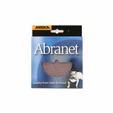 Mirka Abranet sanding discs package for woodworking, blue box with bulldog graphic