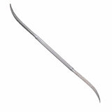 Curved rasp file for woodworking, dual-sided with textured metal for precise shaping