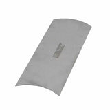 Curved cabinet scraper for woodworking, flat metal tool with naREX logo, isolated view
