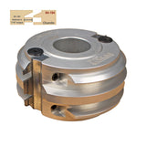 Industrial chamfer cutter head for woodworking with diagram showing tongue profile