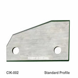 Carbide insert knife CIK-002 standard profile for woodworking tools, metal with two mounting holes