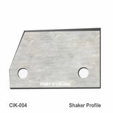 CIK-004 carbide insert knife for woodworking shaker profile with two mounting holes