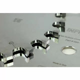 Close-up of a flat-top carbide saw blade for woodworking with sharp precision teeth