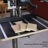 Replacement drill press table inserts 3-pack on woodworking drill press table