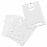 Set of clear plastic router setup gauges for woodworking precision measurement