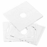 Set of clear square router table inserts with center openings for woodworking tools