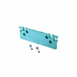 Replacement plastic jig part with two screws for woodworking tools on white background