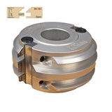 Aluminum ogee profile shaper cutter head for woodworking with diagram and part number.