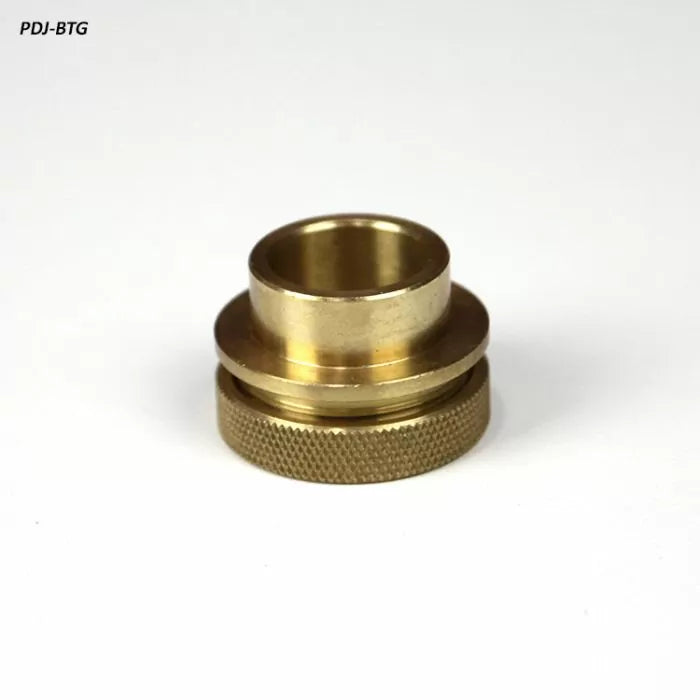 Brass router table insert ring with knurled edge for woodworking jigs and accessories