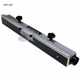 Aluminum router table fence with measurement guides and dust collection port