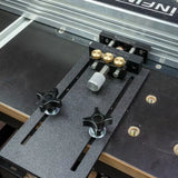 Micro-adjustable router table fence jig for precision woodworking setup