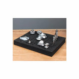 Router bits set displayed on a perforated foam tray for woodworking tool organization.