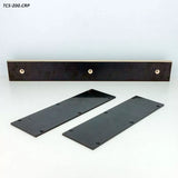 Router table fence faces and support panels set on white background, woodworking tool accessories.